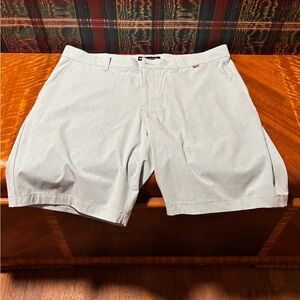 Travis Mathew Golf Chino Shorts Mens Size 38 Light Blue 10” Inseam Performance